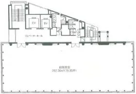コウヅキキャピタルウエストの基準階図面