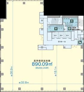 BIZCORE神保町ビルの基準階図面