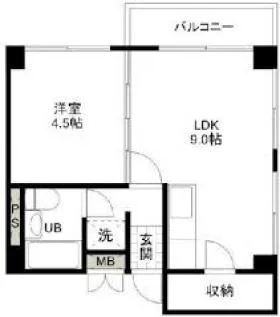 ハイツ正山の基準階図面