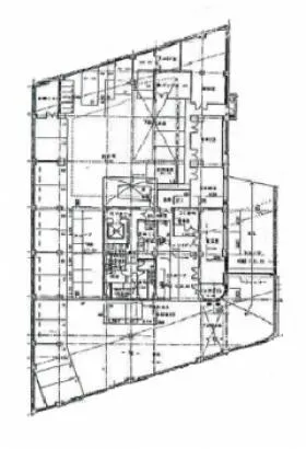 仮)唐木田ビルの基準階図面