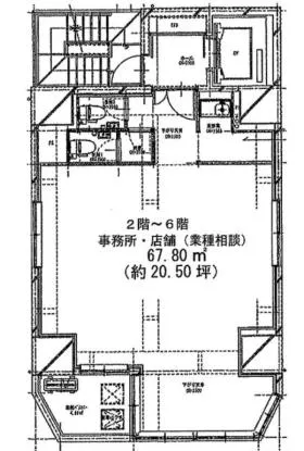 錦華堂ビルの基準階図面