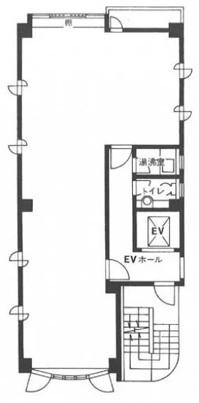 稲毛屋ビルの基準階図面