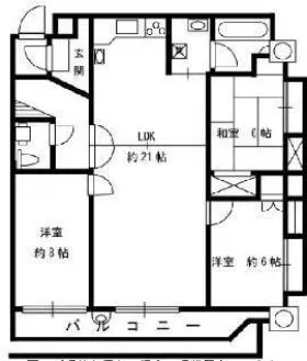 新戸山ビルの基準階図面