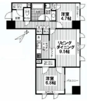 ファミール東銀座グランスイートタワーの基準階図面