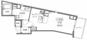ハイムFuruyaの基準階図面