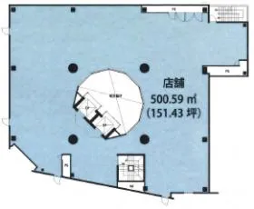 カレイド渋谷宮益坂ビルの基準階図面
