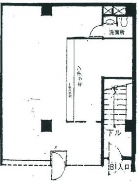東宝工芸ビルの基準階図面