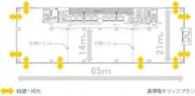 アーバンネット内幸町ビルの基準階図面