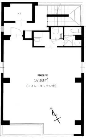 元赤坂NHビルの基準階図面