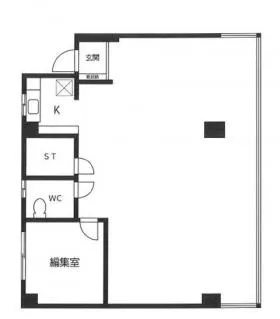 赤坂リキマンションビルの基準階図面