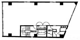 KS芝公園ビルⅡの基準階図面