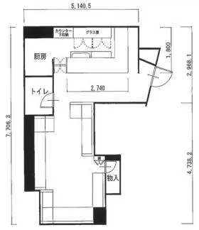 赤坂フォディアビルの基準階図面