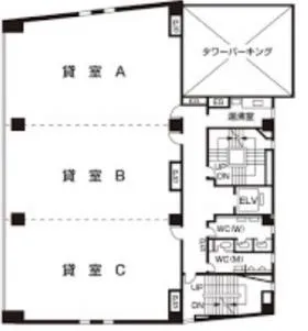 大和第一生命ビルの基準階図面