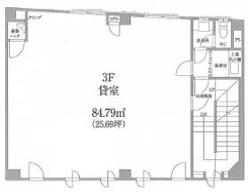 山崎商事町田ビルの基準階図面
