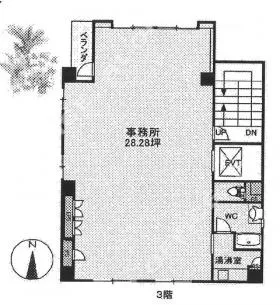 神楽坂ファーストビルの基準階図面