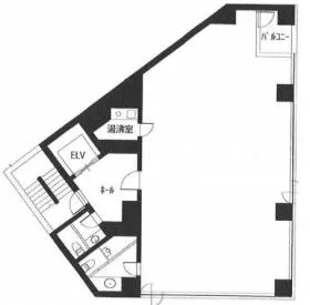 一番町Ⅱビルの基準階図面