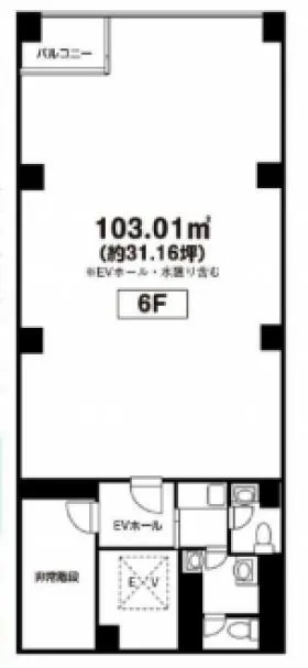 トラスト・リンク恵比寿 ビルの基準階図面