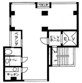 赤坂フローラビルの基準階図面