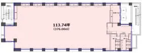 enSUITE御成門ビルの基準階図面