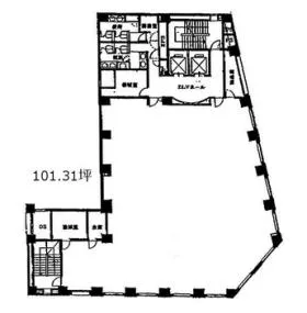 京王新宿321ビルの基準階図面