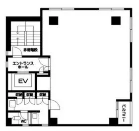 チャコペーパー会館の基準階図面