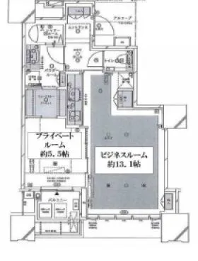 DEUX TOURS CANAL&SPA EAST棟の基準階図面