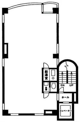 WIND NAKAMEGURO BLDG.ビルの基準階図面