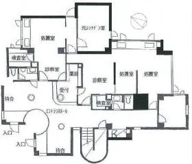 長山記念クリニックビルの基準階図面