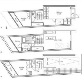 神宮前2丁目HOUSEの基準階図面