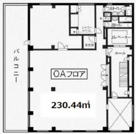南千束山本ビルの基準階図面