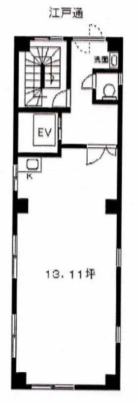 丸山ビルの基準階図面