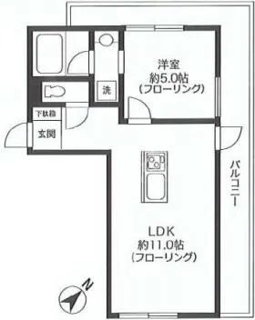 レジデンス髙久ビルの基準階図面