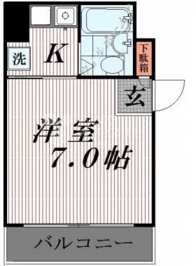 シャローム東中野ビルの基準階図面