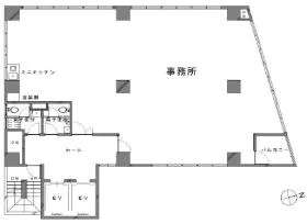 GGIC京橋ビルディングの基準階図面