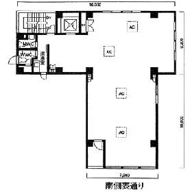 虎ノ門菅井ビルの基準階図面