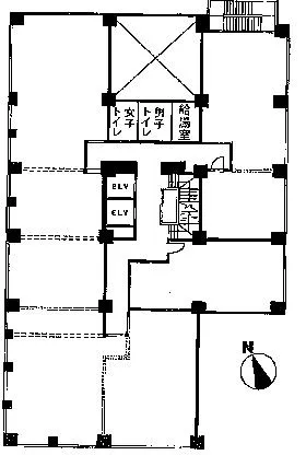 弁護士ビルの基準階図面