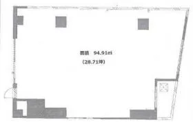 COREプレイス用賀ビルの基準階図面