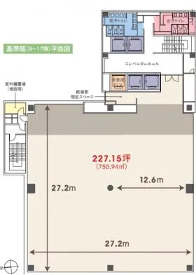 G-BASE田町の基準階図面