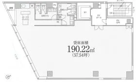PMO八丁堀Ⅲビルの基準階図面