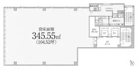 PMO東新橋ビルの基準階図面