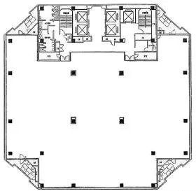 東京パークサイドビルの基準階図面