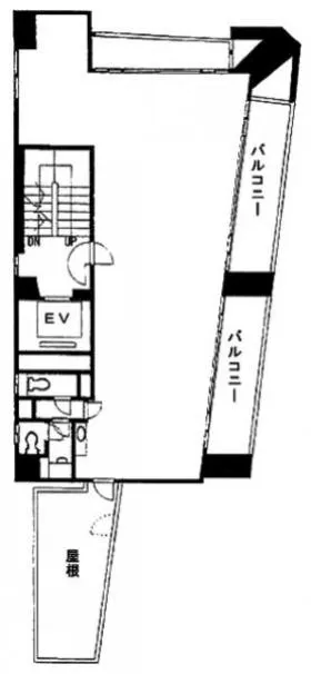 軽子坂田中ビルの基準階図面