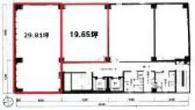 本町YSビルの基準階図面