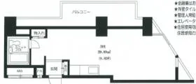 自由が丘戸田ビルの基準階図面