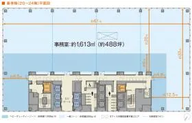 Hareza Tower(ハレザタワー)の基準階図面