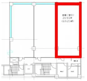 戸越銀座フロントビルの基準階図面