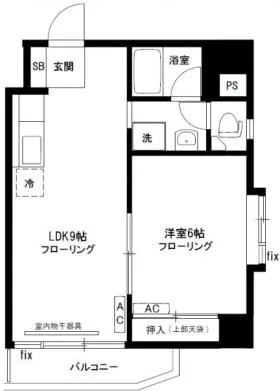 ホーフ白金の基準階図面