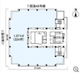 花京院スクエアビルの基準階図面