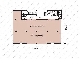 六本木Dスクエアビルの基準階図面