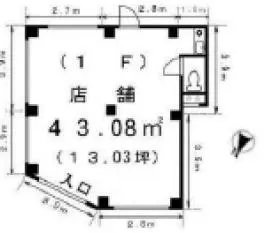 野本ビルの基準階図面